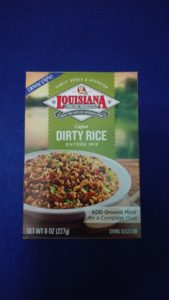 Box of Louisiana Cajun Dirty Rice mix